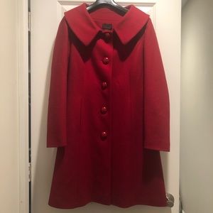 Adorable red wool coat